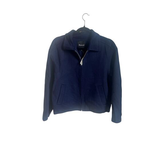 Madewell Double-Faced Rounded-Sleeve Jacket Long Sleeve True Midnight Size S NWT - Picture 6 of 12